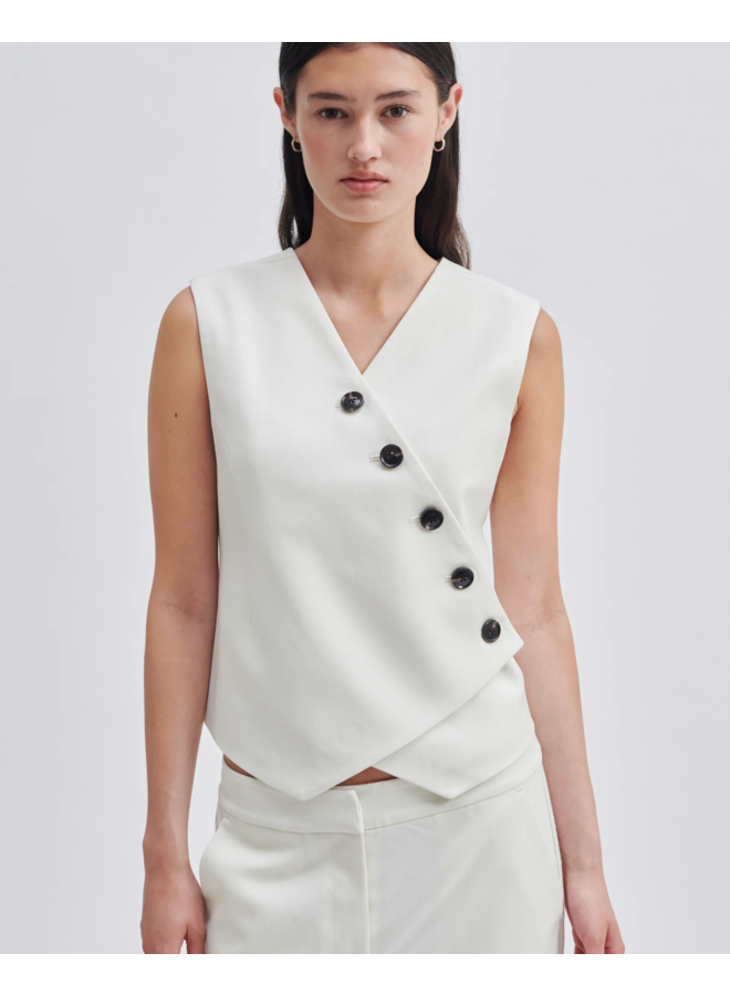 Second Female Kaleem Waistcoat Vaporous White