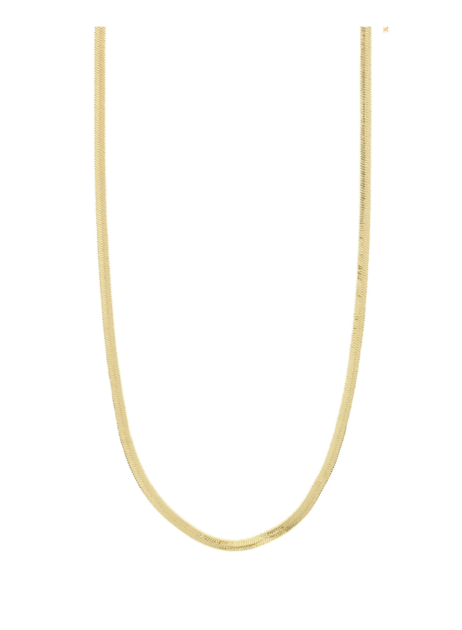 Pilgrim JOANNA recycled flat snake chain necklace gold-plated