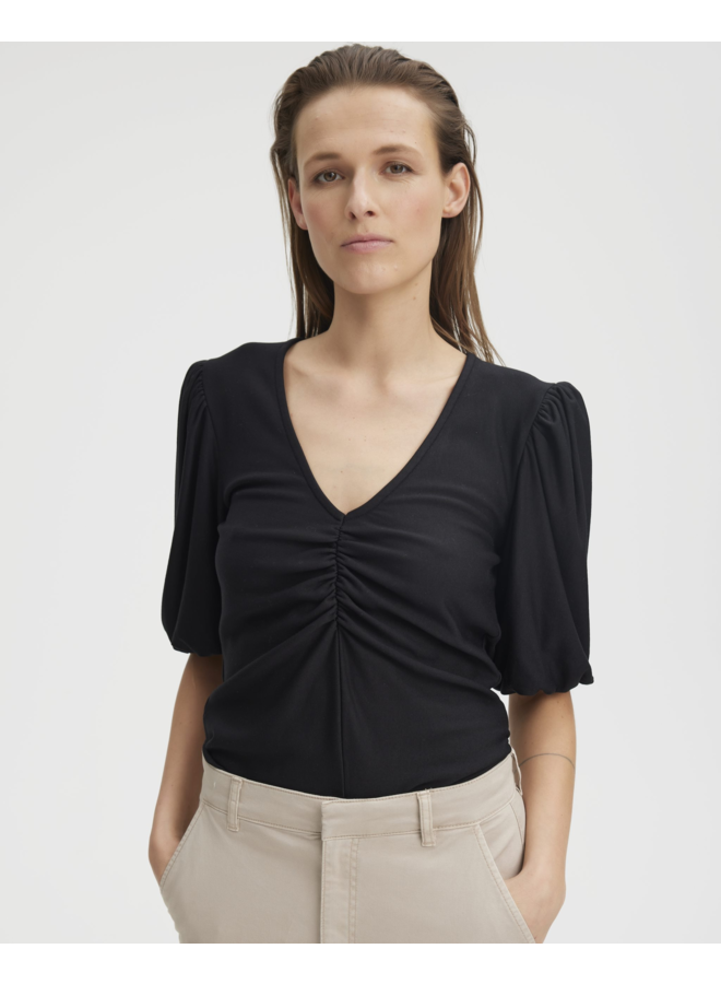 Gestuz RifaGZ ss Balloon Blouse Black