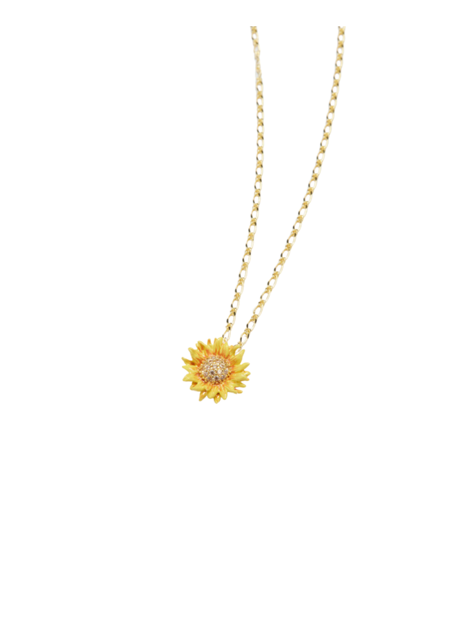 Les Néréides Sunflower Pendant Necklace 40+5cm