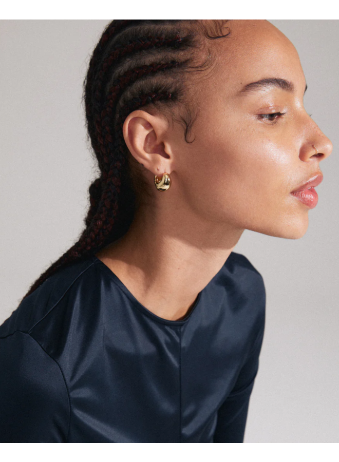 Pilgrim LIGHT recycled chunky earrings gold-plated