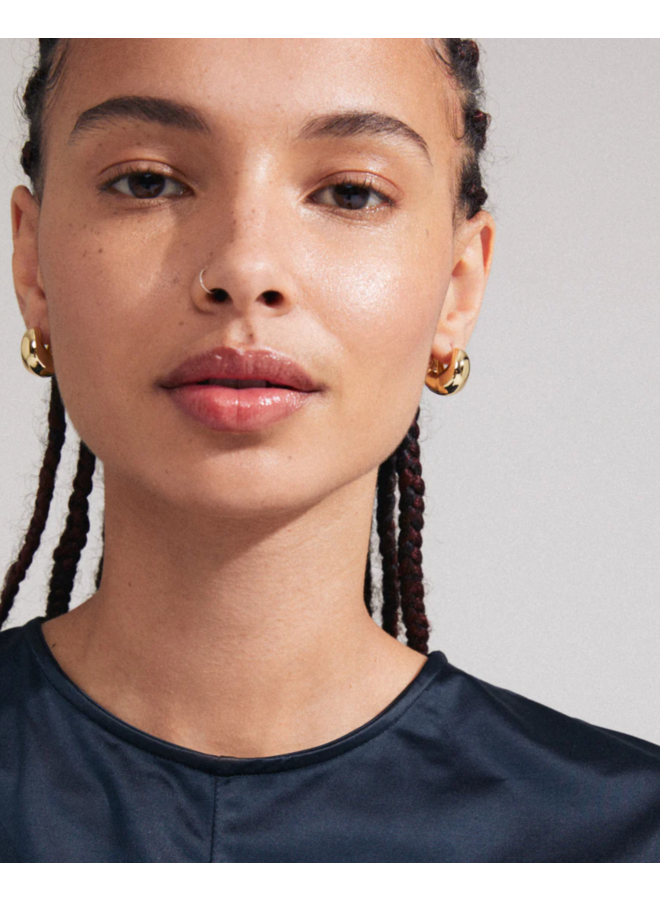 Pilgrim LIGHT recycled chunky earrings gold-plated