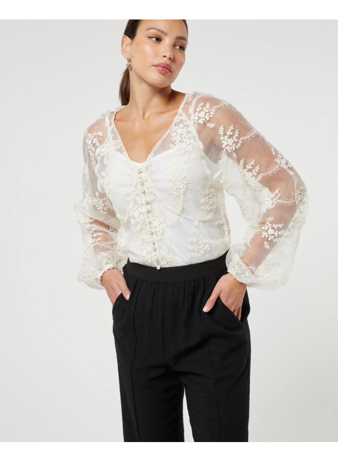 Jovonna London Contessa Blouse Beige