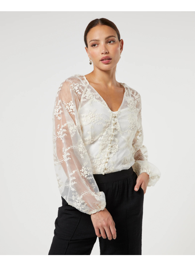 Jovonna London Contessa Blouse Beige