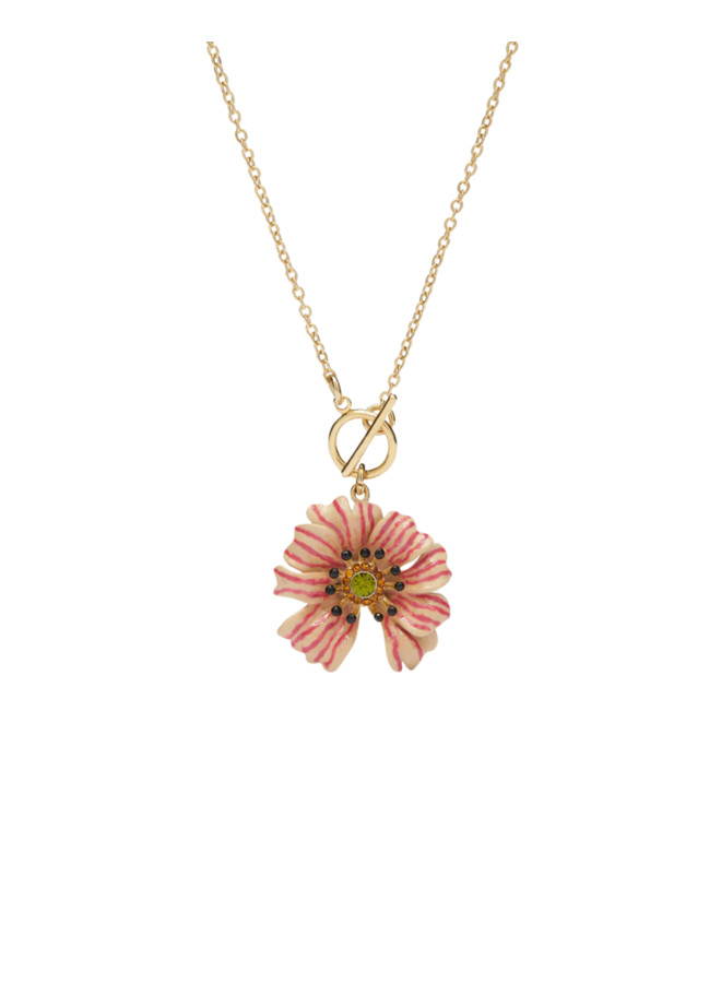 Les Néréides Cosmos Flower Pendant Necklace