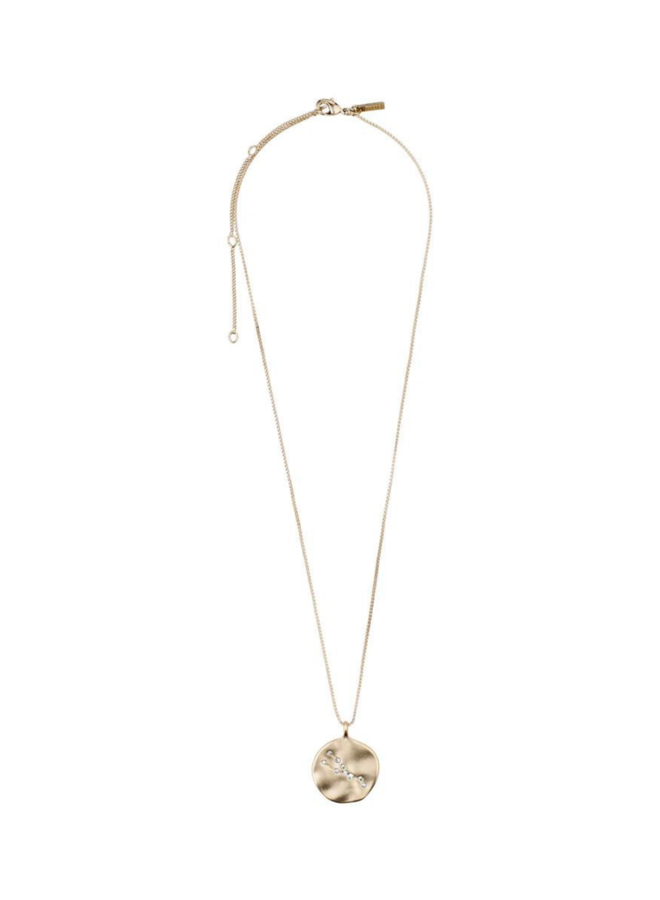 Pilgrim TAURUS recycled Zodiac Sign Coin Necklace, gold-plated