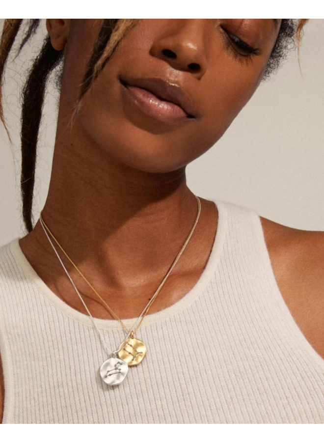 Pilgrim TAURUS recycled Zodiac Sign Coin Necklace, gold-plated