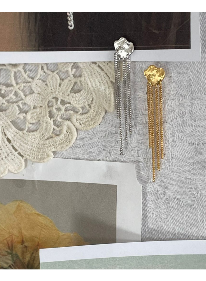 Stine A Shell Reflections Earring with Chains - per stuk