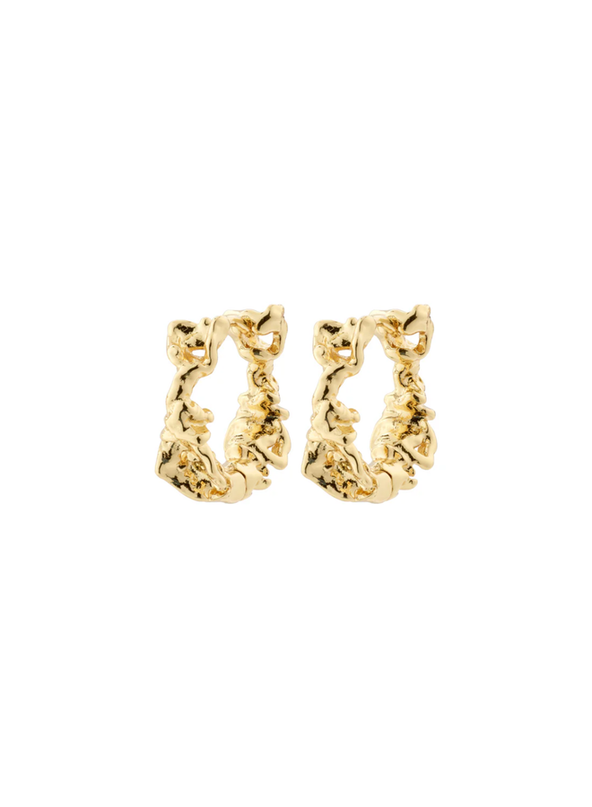 Pilgrim TRUST recycled hoop earrings gold-plated