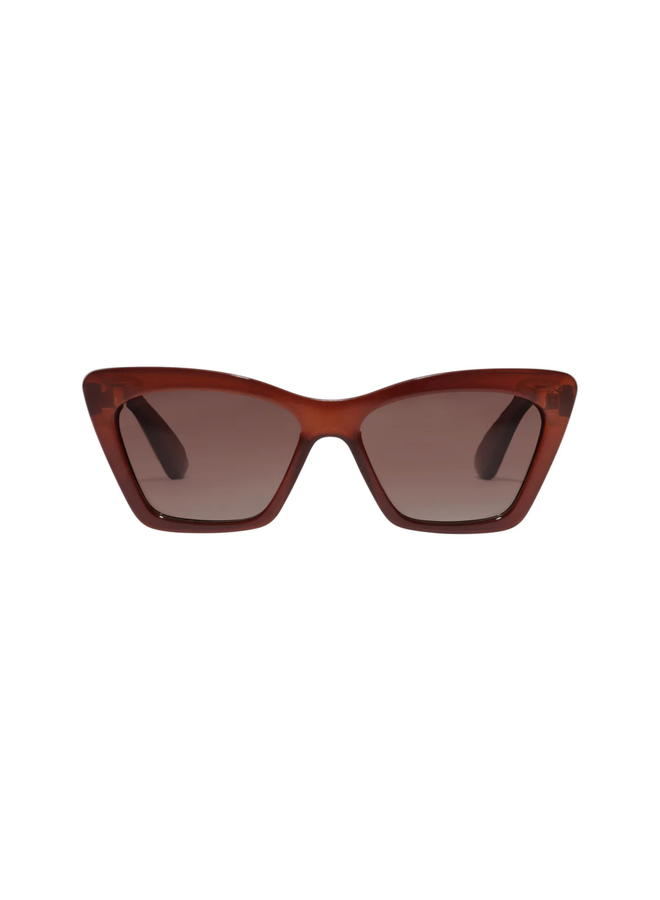 Pilgrim DAKOTA angular cat-eye shaped sunglasses brown