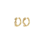 Pilgrim HERMIONE recycled crystal hoop earrings gold-plated