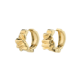 Pilgrim WILLPOWER recycled huggie hoop earrings gold-plated