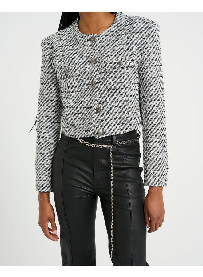 Gestuz AmilinaGZ Jacket Black and White Lurex