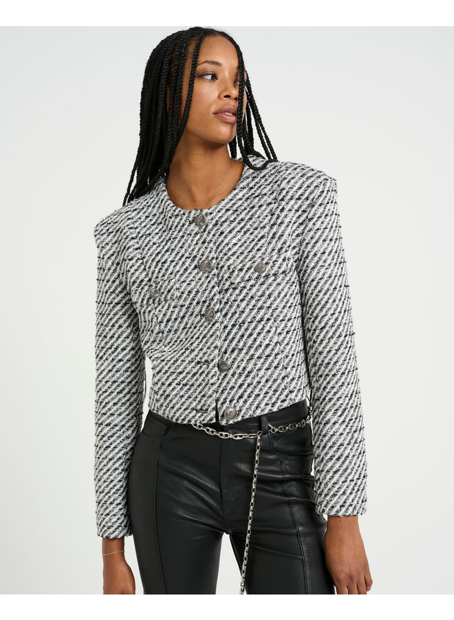 Gestuz AmilinaGZ Jacket Black and White Lurex
