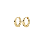 Pilgrim TAFFY medium size swirl hoop earrings gold-plated