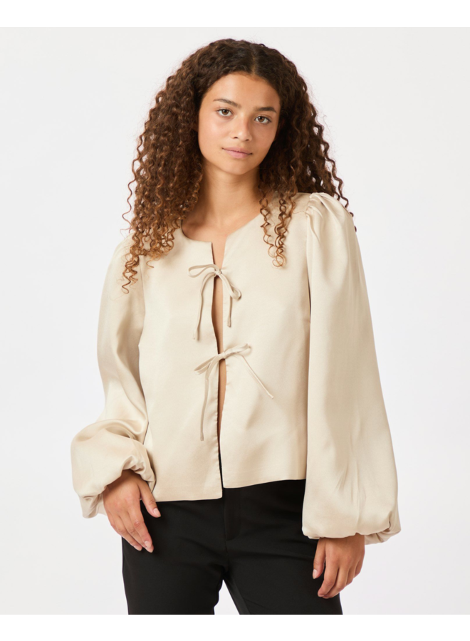 Neo Noir Daliska Dull Satin Blouse Sand
