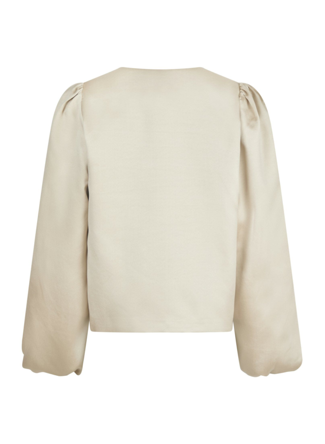 Neo Noir Daliska Dull Satin Blouse Sand