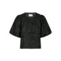 Neo Noir Aska Jacquard Blouse Black