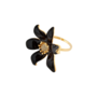 Les Néréides Black lily cocktail ring