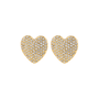 Pilgrim DUNE heart earrings gold-plated