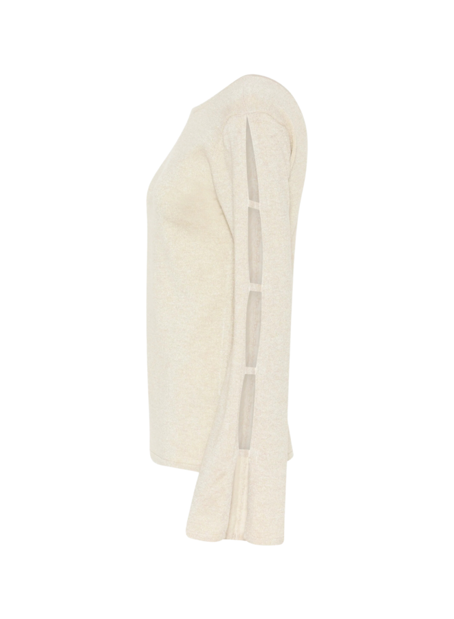 Bruuns Bazaar Anemones Yasmin Knit White Cream / White Lurex