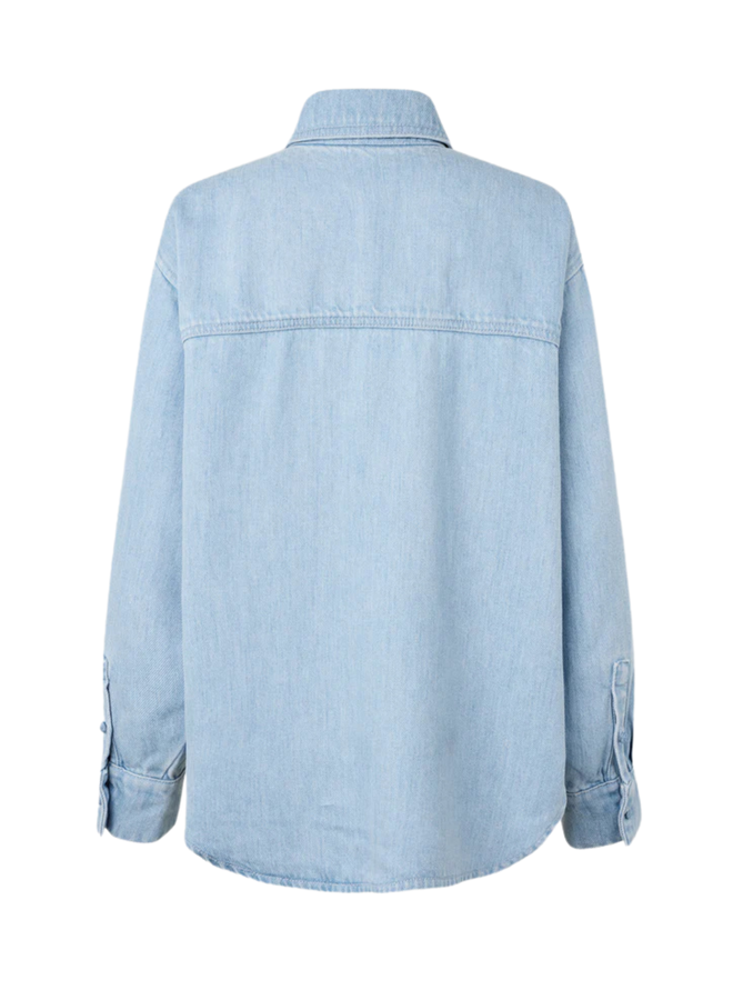 Second Female Irvin Denim Shirt Light Blue Denim