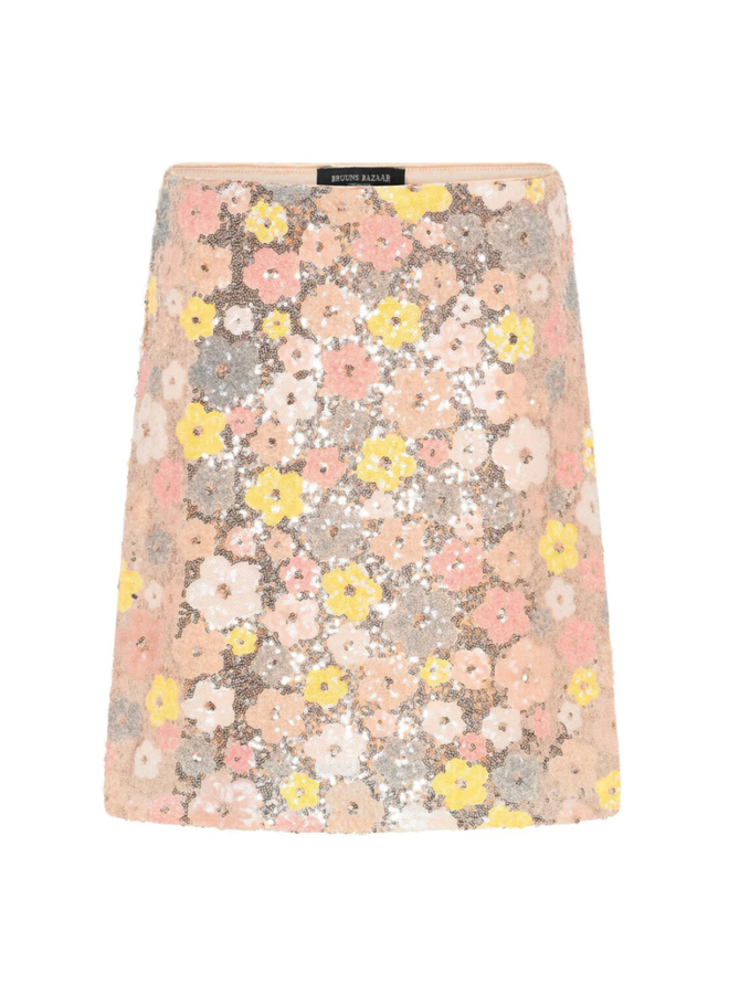 Bruuns Bazaar Alternifolius Joannas Skirt Multi Flower Sequins