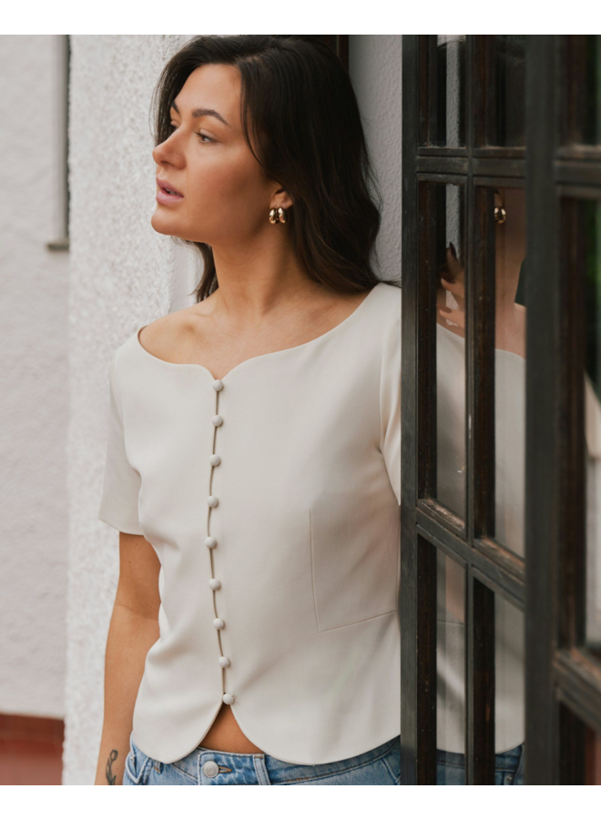 Neo Noir Tango Strcucture Top Off White