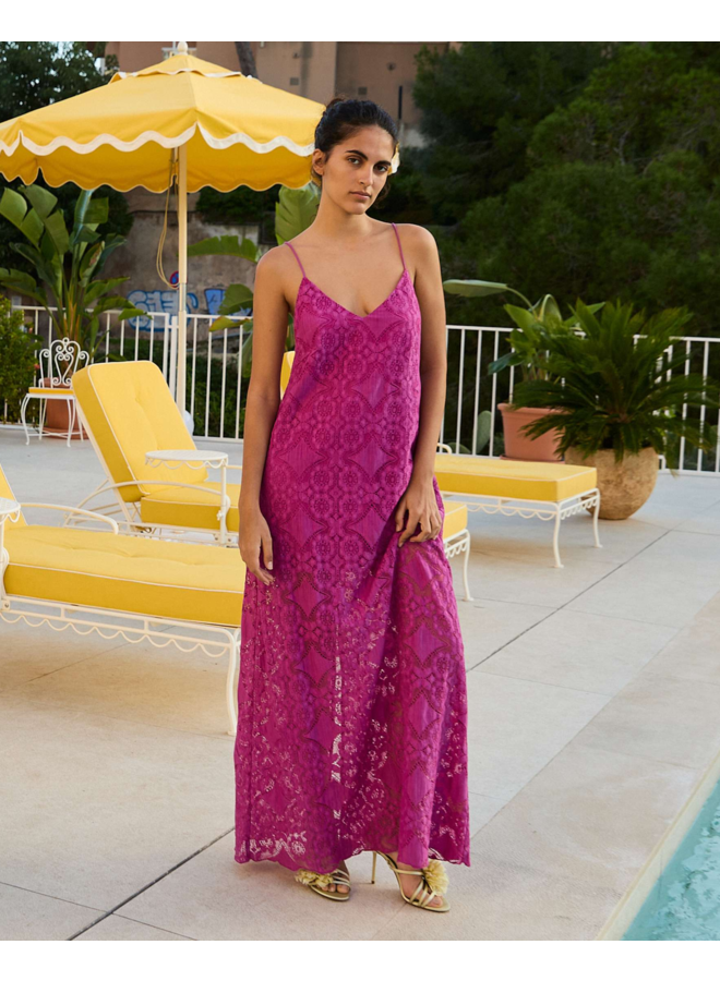 Sissel Edelbo Sascha Strap Dress Purple Leftover Fabric