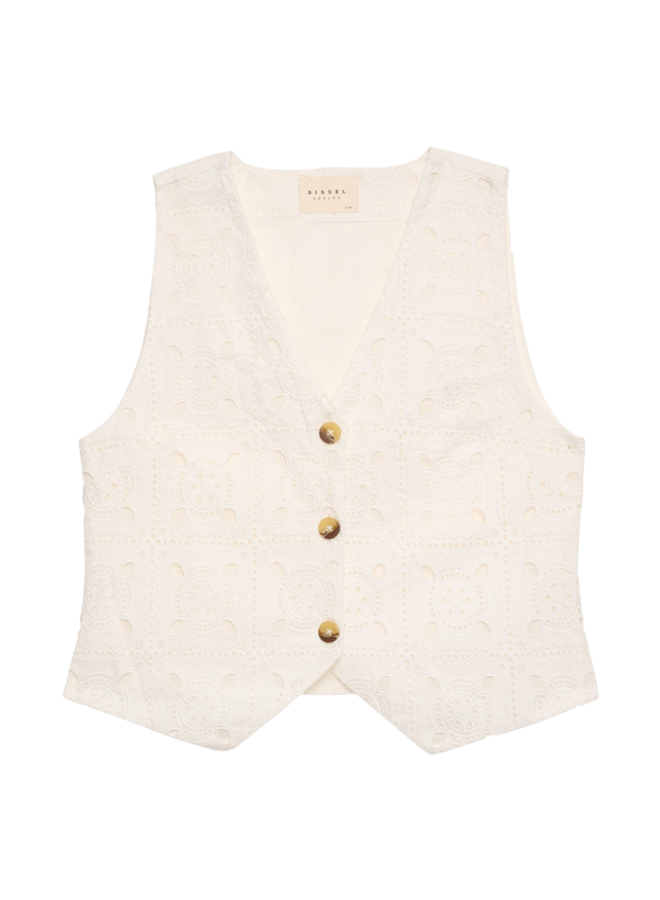 Sissel Edelbo Debbie Vest - Leftover Fabric Cream