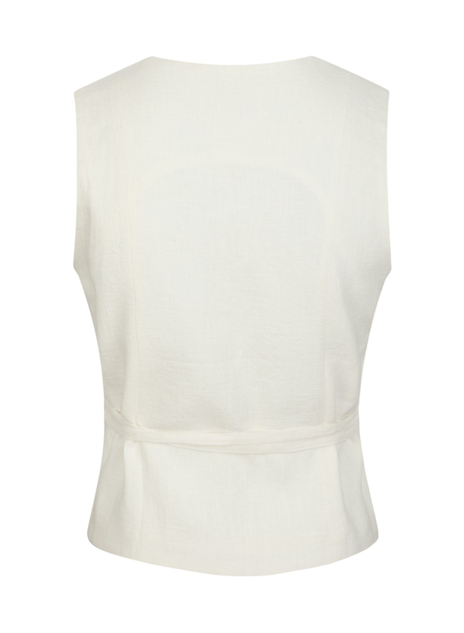 Neo Noir Samara Ramie Waistcoat Off White