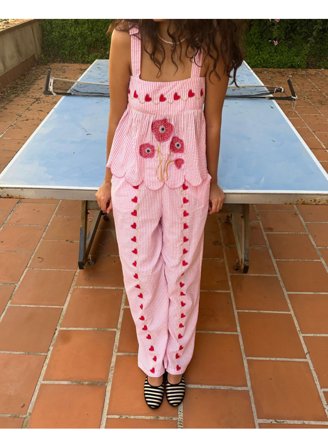Sissel Edelbo Wenke Pants Pink Stripes Leftover Fabric
