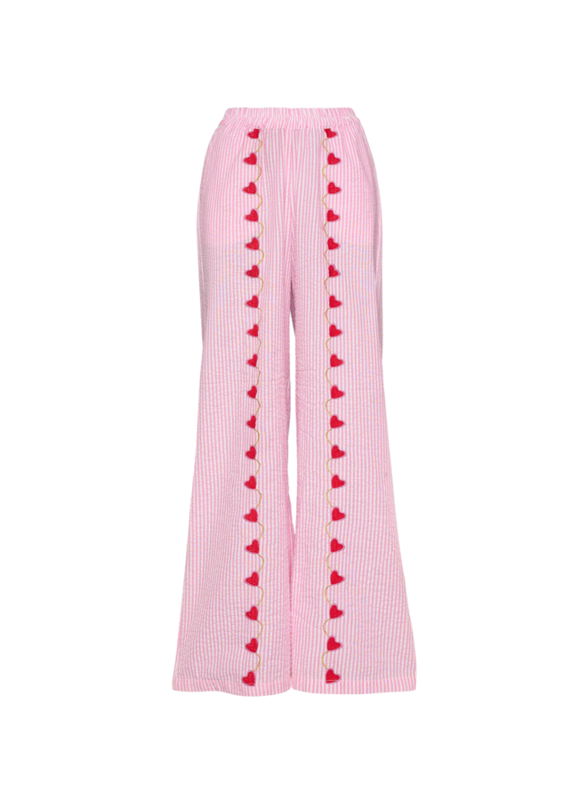 Sissel Edelbo Wenke Pants Pink Stripes Leftover Fabric