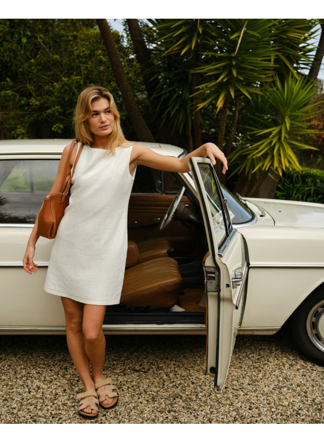 Neo Noir Bruna Ramie Dress Off White