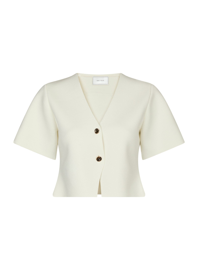 Neo Noir Setta Knit Blouse Off White