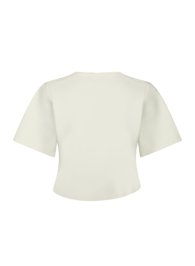 Neo Noir Setta Knit Blouse Off White
