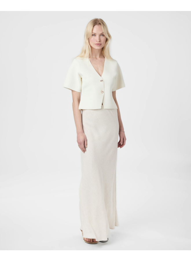 Neo Noir Setta Knit Blouse Off White