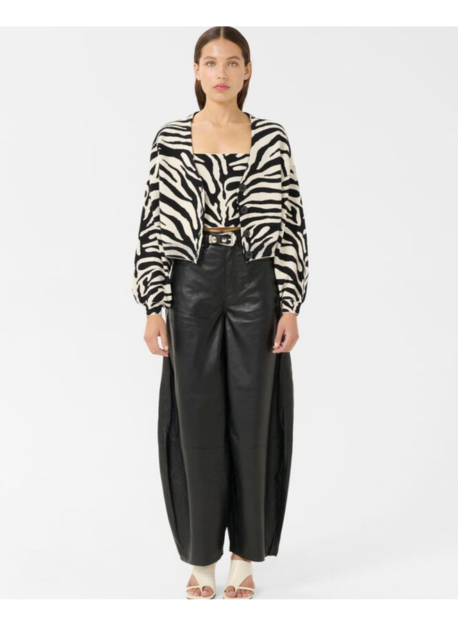 Gestuz Zebba Cardigan Black/Birch Tiger