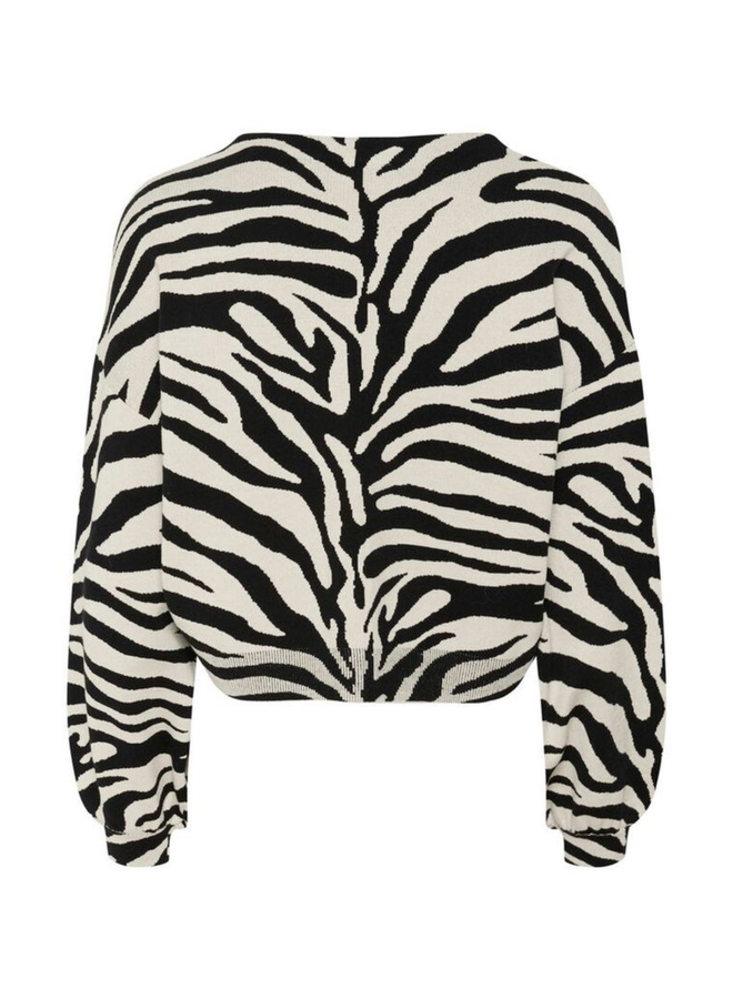 Gestuz Zebba Cardigan Black/Birch Tiger