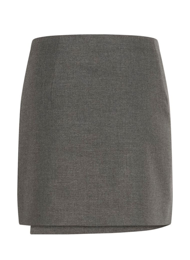 Gestuz Paula Melange MW Wrap Skirt NOOS Dark Grey Melange