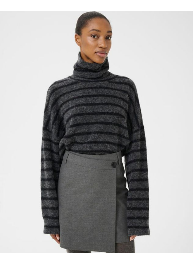 Gestuz Paula Melange MW Wrap Skirt NOOS Dark Grey Melange
