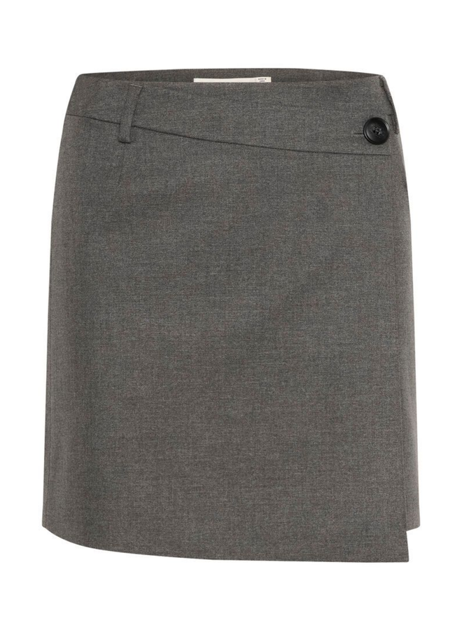 Gestuz Paula Melange MW Wrap Skirt NOOS Dark Grey Melange