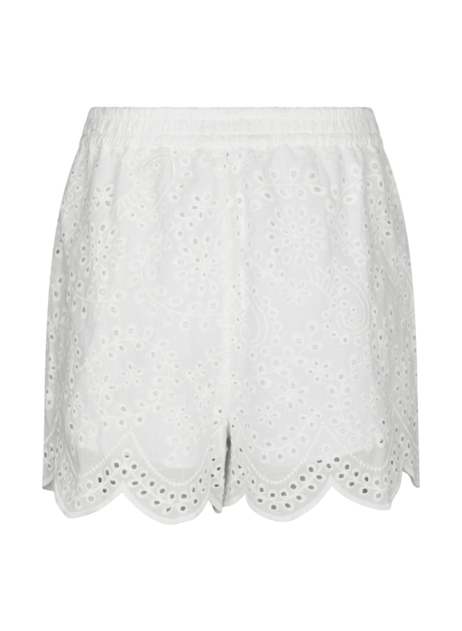 Neo Noir Senna Embroidery Shorts White