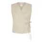 Neo Noir Filora Ramie Wrap Waistcoat Natural