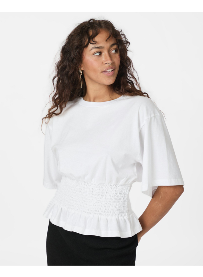 Neo Noir Dray Boxy Smock Tee White