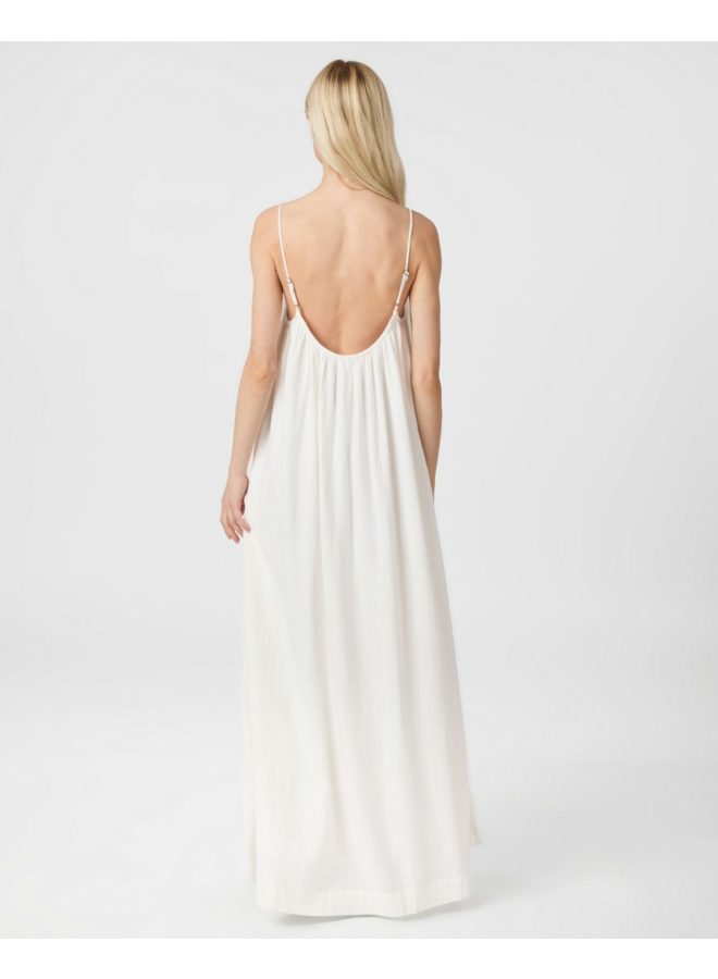 Neo Noir Allie Soft Linen Dress White