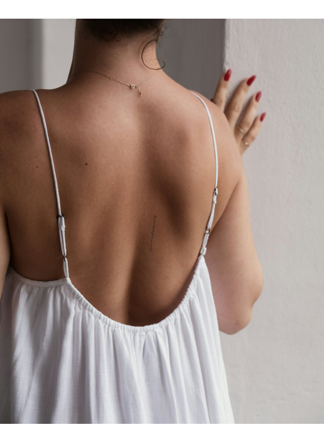 Neo Noir Allie Soft Linen Dress White