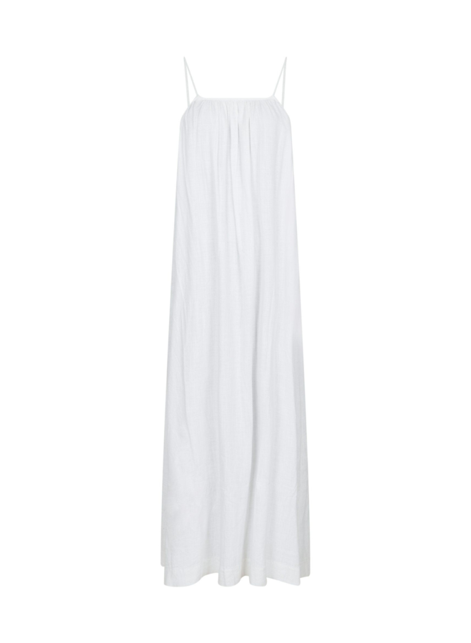 Neo Noir Allie Soft Linen Dress White