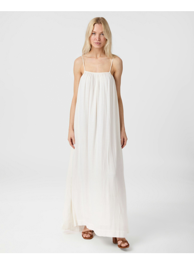 Neo Noir Allie Soft Linen Dress White