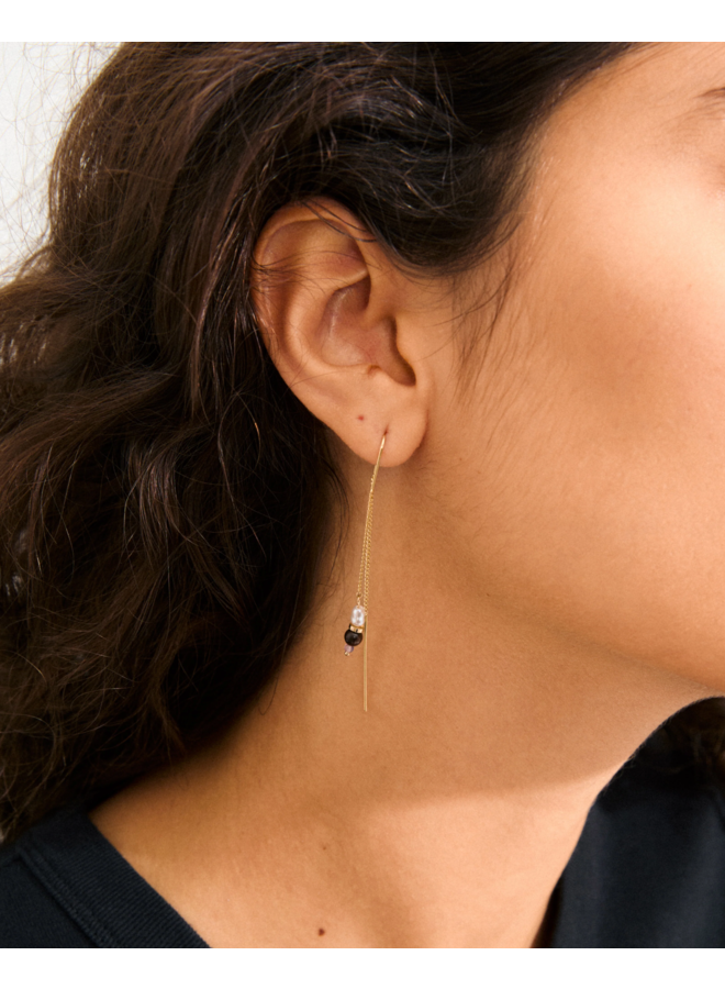 Pilgrim BETWEEN chain earrings gold-plated